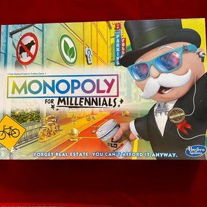 HASBRO PARKER BROTHERS MONOPOLY FOR MILLENNIALS - NWT
